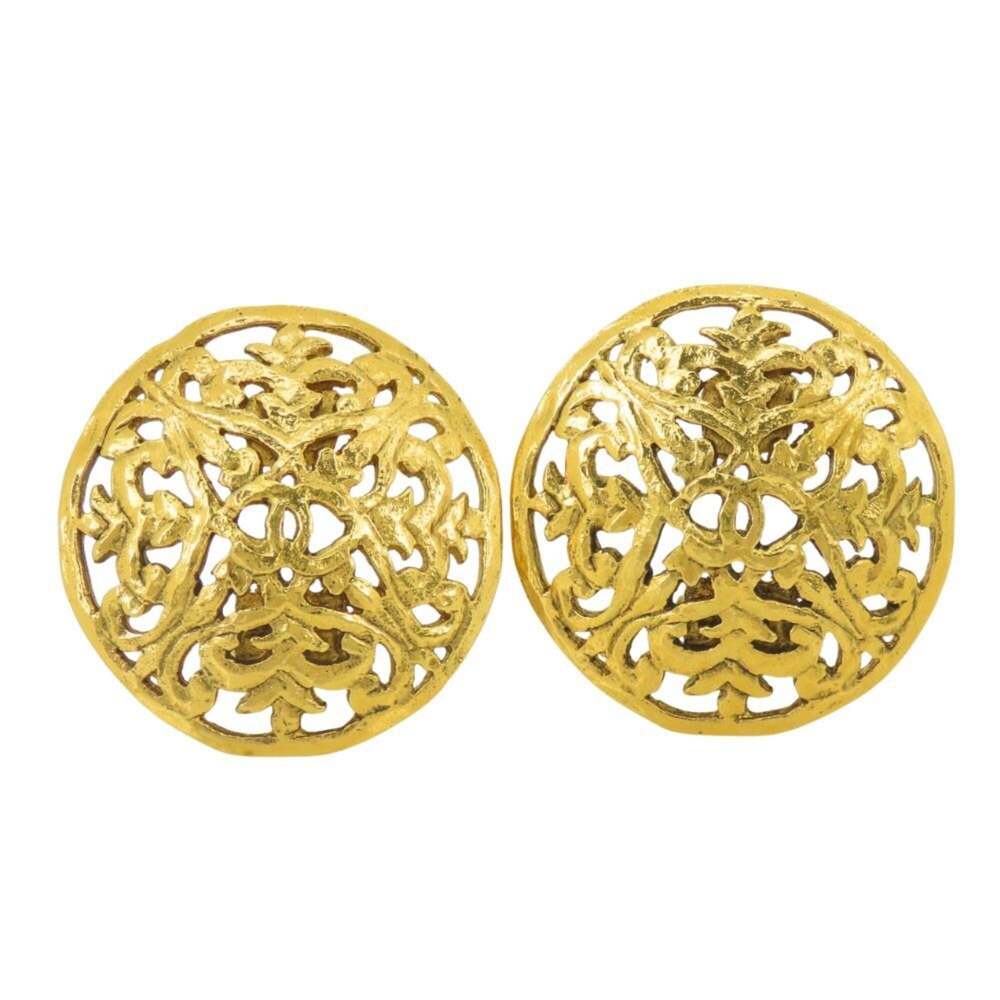 Chanel Cc Logo Clip-On Earrings Gold- #299412C68B